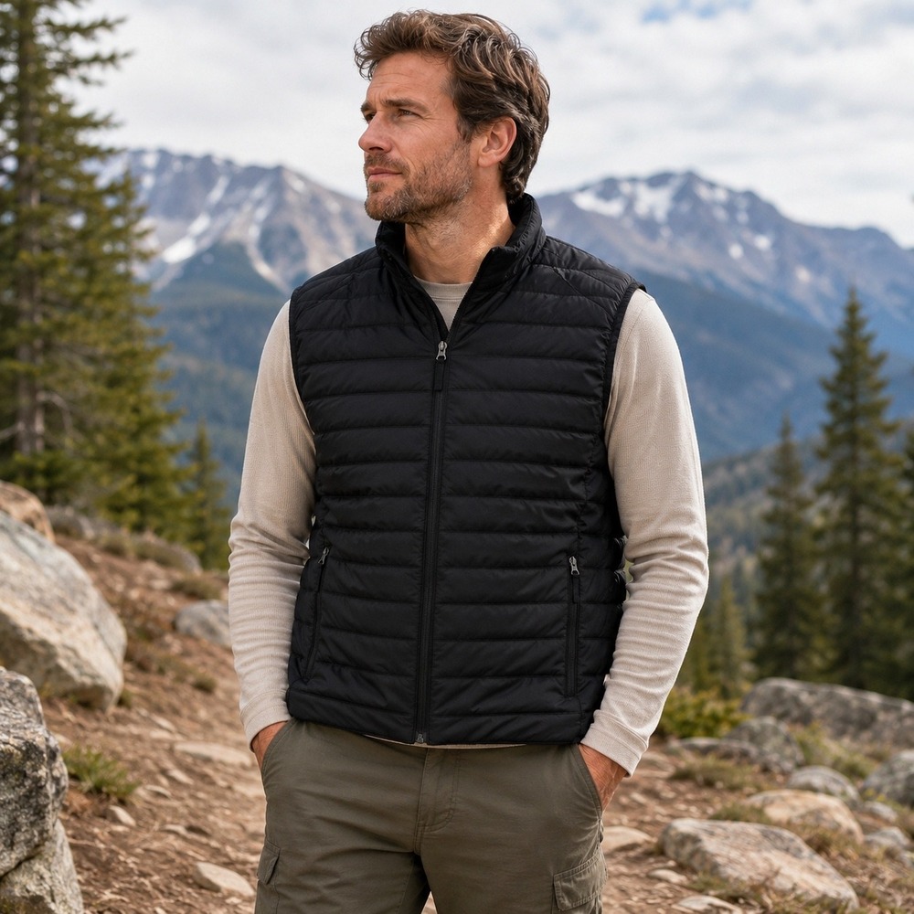 Alaskan Hardgear Duluth Trading Mens L Black Puffer Vest Insulated Full Zip